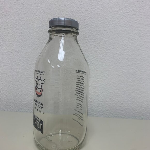 BOTTLE -32oz VOLLMANS FARMS TX-PROUD glass milk bottle LIMITED ED A2A2 Root Beer - Picture 10 of 15